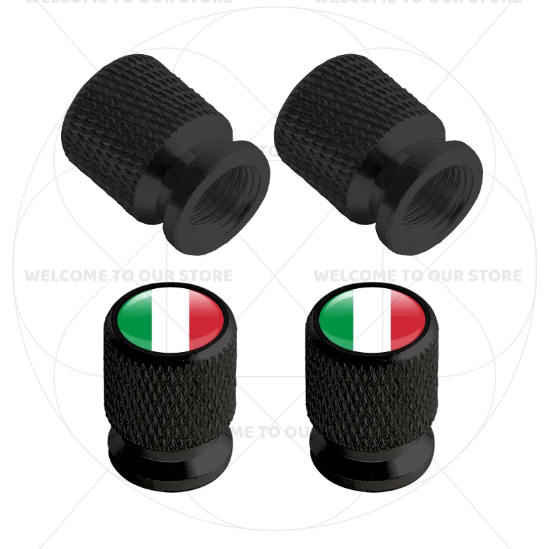 لألمانيا فرنسا إيطاليا العلم شعار 4 قطعة الألومنيوم دراجة نارية سيارة الإطارات صمام قبعات عجلة الجذعية الهواء الغبار يغطي الملحقات