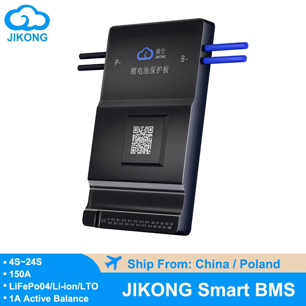 JIKONG Bms aktywna równowaga Smart 4 8S 12S 13S 14S 16S 17S 20S 24S 40A 60A 80A 100A 150A 200A li-ion Lto bateria Smart lifepo4 16s