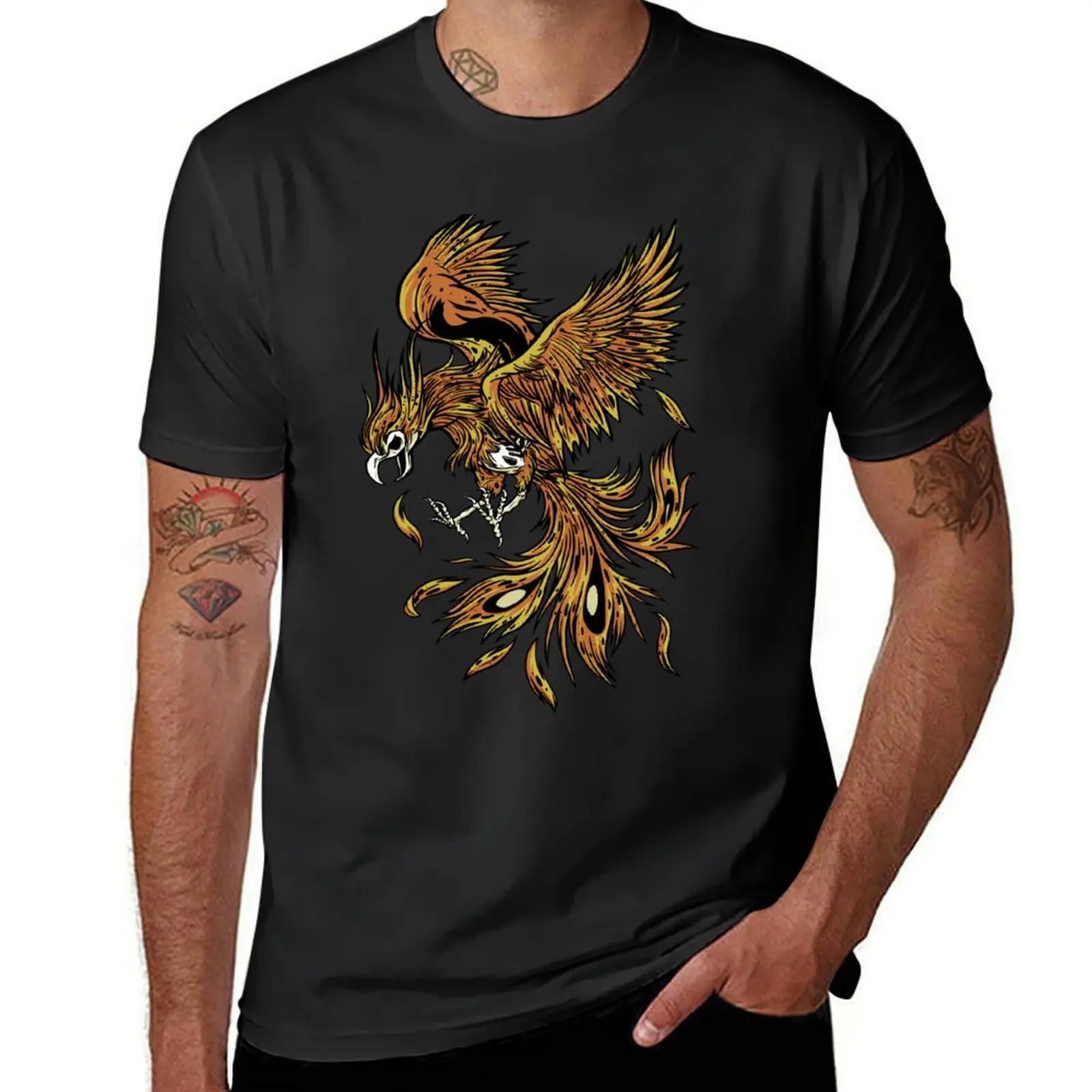 

Skeleton Phoenix T-Shirt customizeds summer top kawaii clothes mens plain t shirts