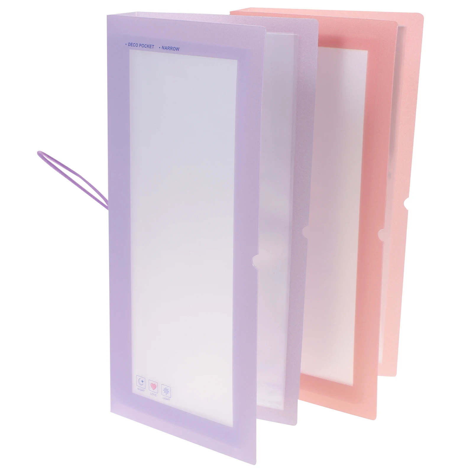 

2 Pcs Storage Book Stationery Display Album For Sticker Tag Cable Decal Plastic Binder Organizer Scrapbook