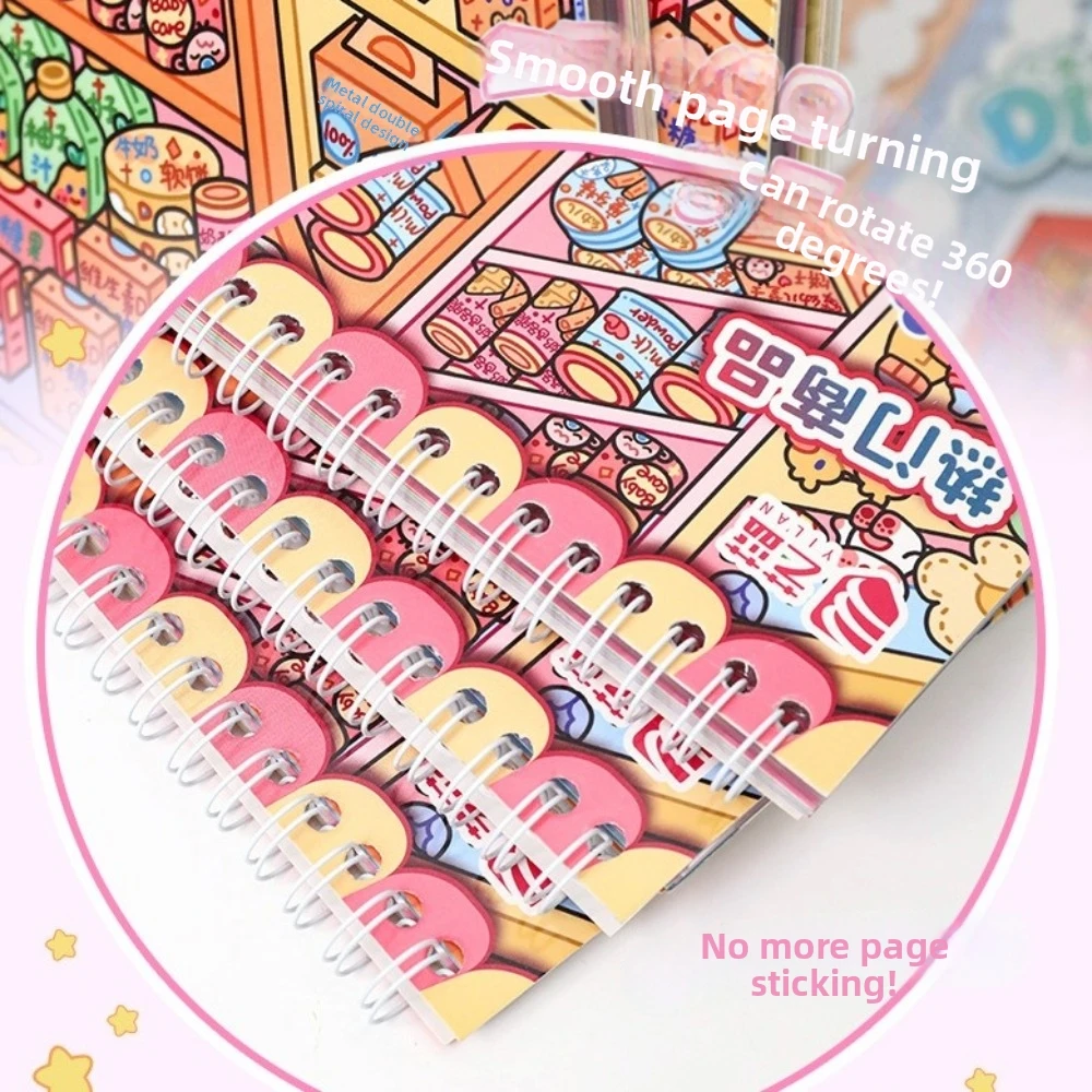 

Shop Scene Cabin Scene Sticker Large Size PET Scenery Stickers Die Cut 10 Scenes 28 Sheets 3D Stacking Sticker Birthday Gifts