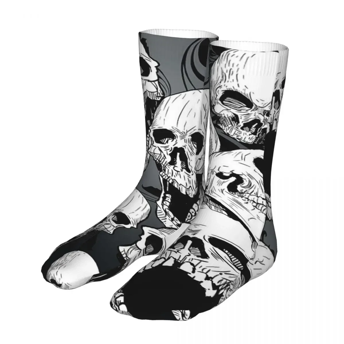 

Men Bike Death Skull Gothic Socks Cotton Funny Women Sock