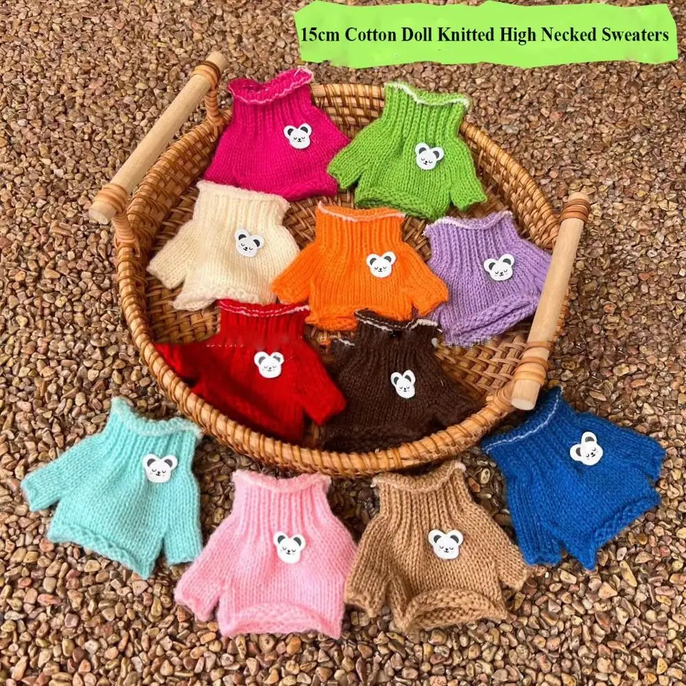

New Fashion Doll Sweaters High Necked Winter Sweaters Outfits Multistyles Warm Tops for 15cm Cotton Doll/for Idol Dolls