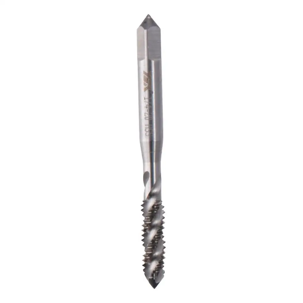 High-quality 1/4-20 UNC Spiral Flute Threading Tap Uncoated Machine Thread HSS (High Speed Steel) H2 Tolerance