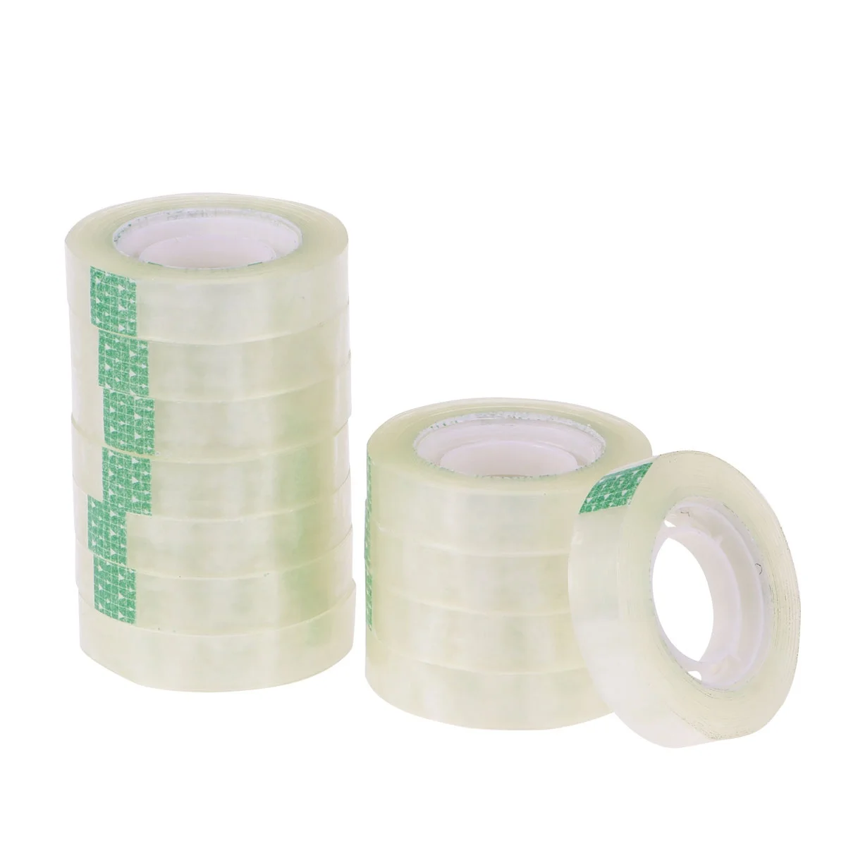 12 Pcs Transparent Tape Strong Adhesive Sticky Invisible School Office Home Sealing Sticky Tape Craft Packing Stationery