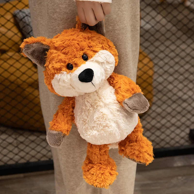 30cm Cute Fluffy Fox Plush Toys Soft Cartoon Orange Fox Soft Stuffed Animals Doll Kids Birthday Gift Accompany the Sleeping Doll