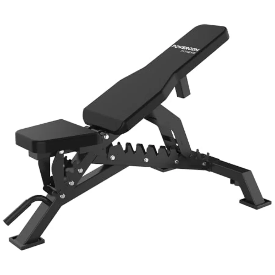 

Скамья для силовых тренировок с 32 регулируемыми положениями, для домашнего спортзала - прочная стальная конструкция черного цвета, выдерживает нагрузку до 1300 фунтов.