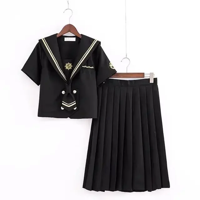 مجموعة Preppy قمصان فتاة السمين بدلة بحار طالب 2025 اليابان موضة Jk موحدة مطوي تنورة حجم كبير النساء كوس تنورة sdff2