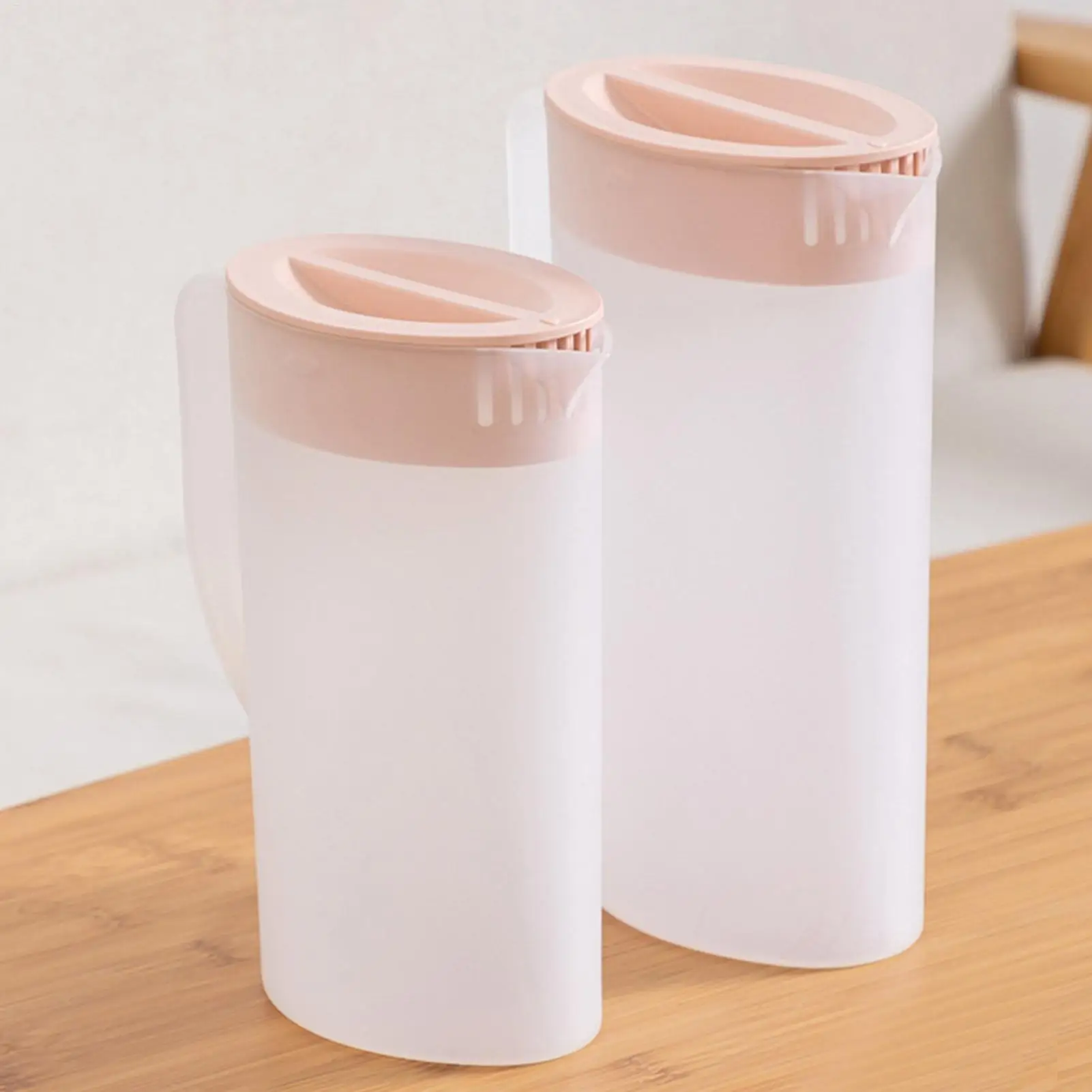 Leak-Proof Cold Drink Pitcher, 1.5/2L Beverage Dispenser with V-Spout & Lid for Home, Parties, Picnics, Lemonade & Iced Tea