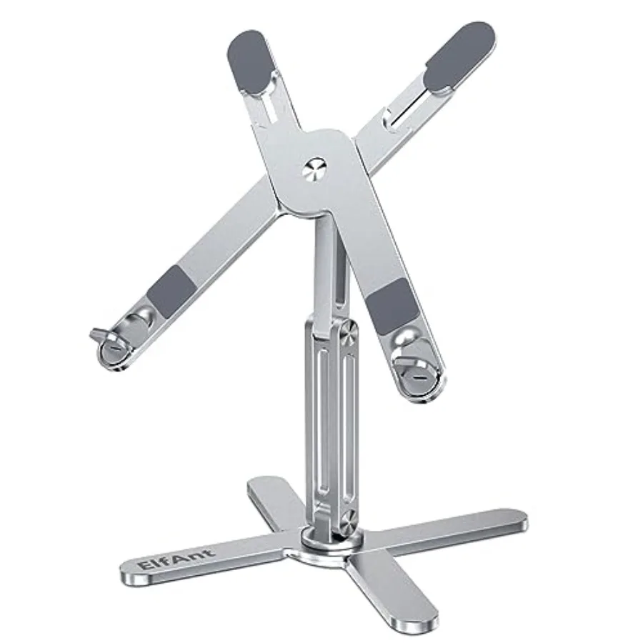 

Подставка для ноутбука с поворотом на 360 градусов, регулируемая, портативная, для ноутбуков и планшетов 10-17 дюймов, алюминиевая, черная, эргономичный дизайн, с регулировкой высоты