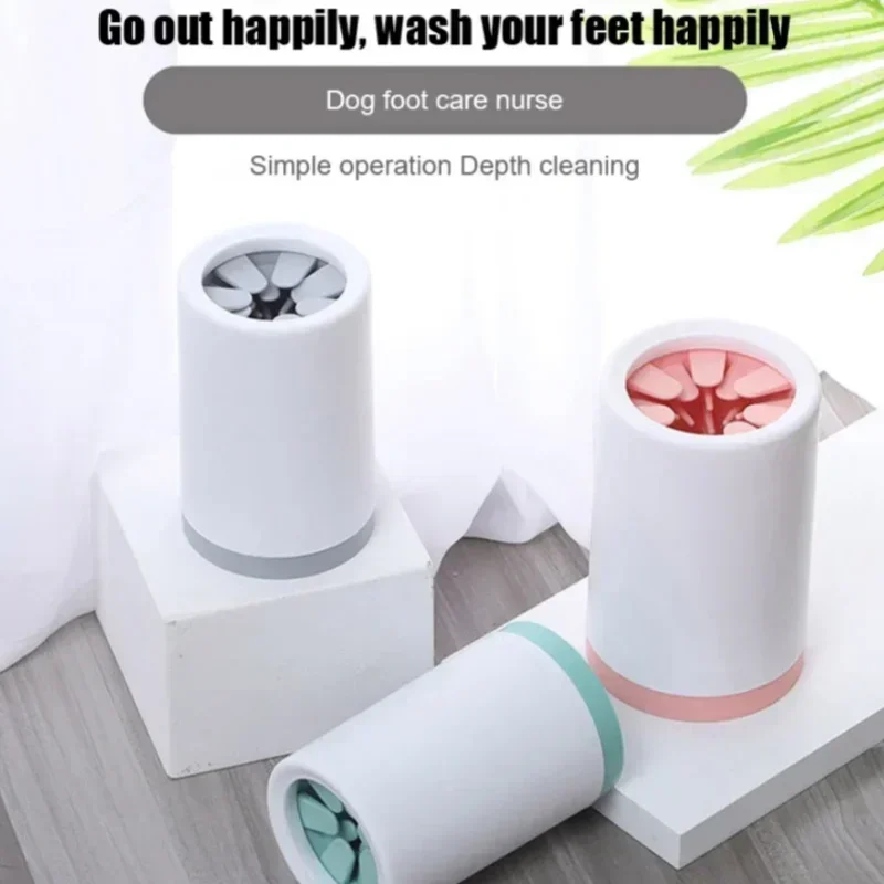 Automatic Pet Foot Washer Cup Silicone Soft Foot Cup Cat Foot Cleaning Bucket Dog Paw Cleaner Cup Manual Quick Feet Wash Cleaner