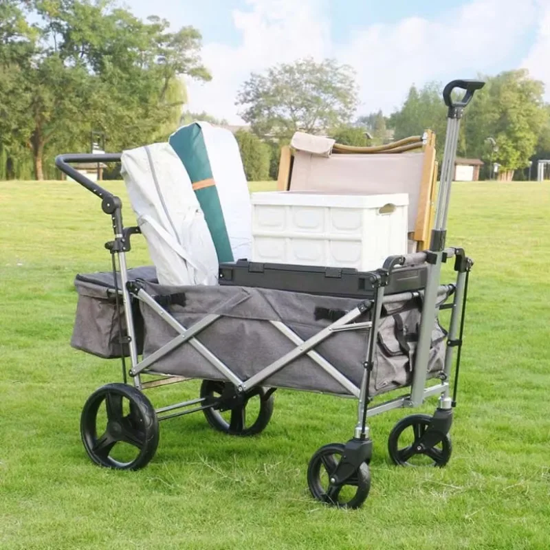 YTUIN Wholesale Lightweight Wagon Cart Outdoor Storage Folding Wagon For Kids Grey