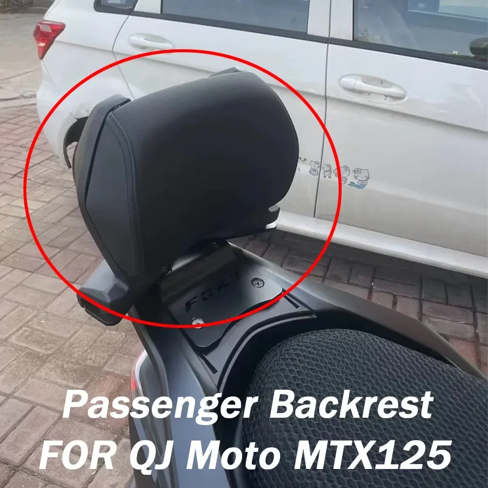 

FOR QJ Moto MTX125 125MTX MTX 125 Motorcycle Black Rear Passenger Seat Tailstock Backrest Back Rest Cushion Pad