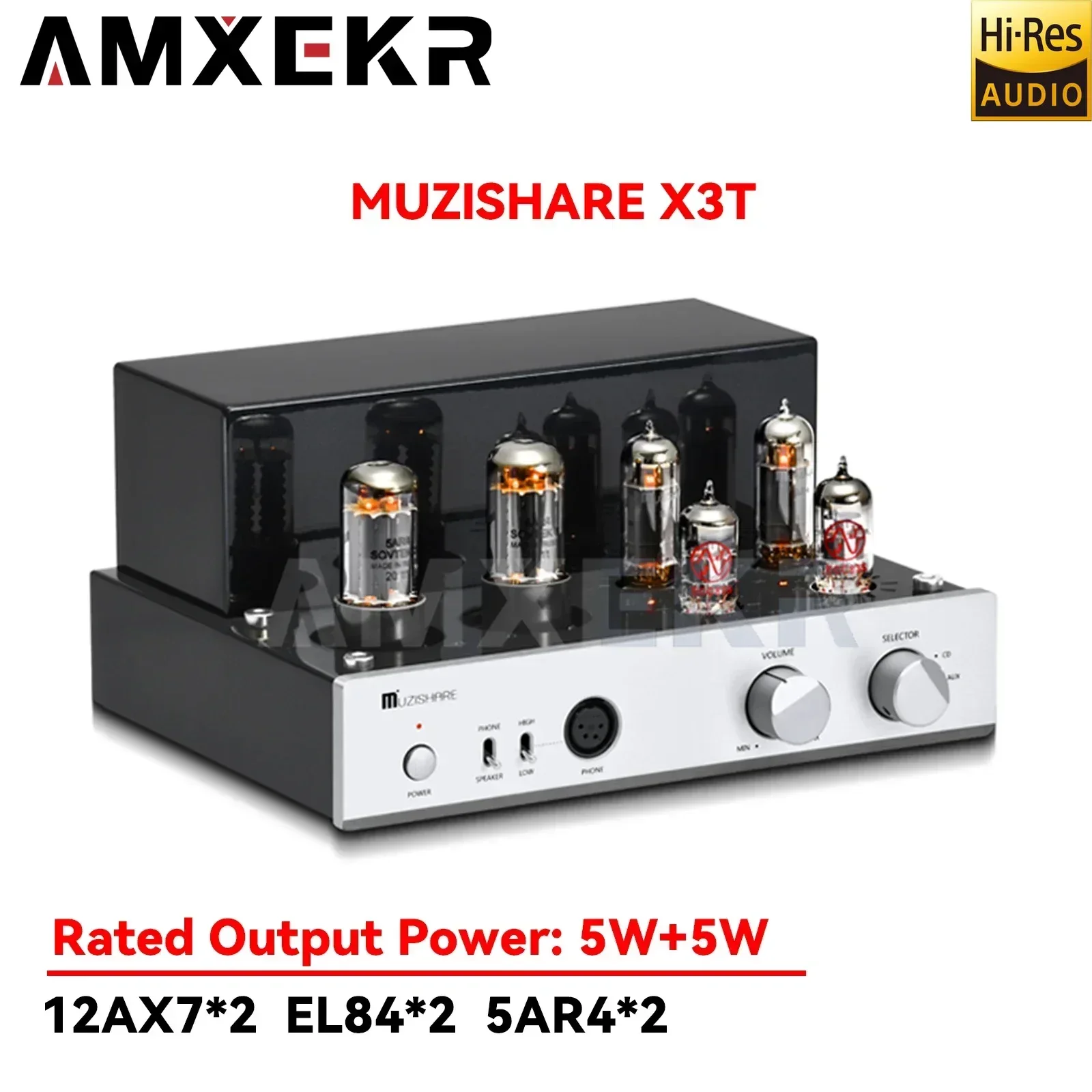 

AMXEKR MUZISHARE X3T Consolidated Electron Tube Power Amplifier EL84*2，5AR4*2，ECC83*2 Reference Britain AUDIO NOTE Classic Line