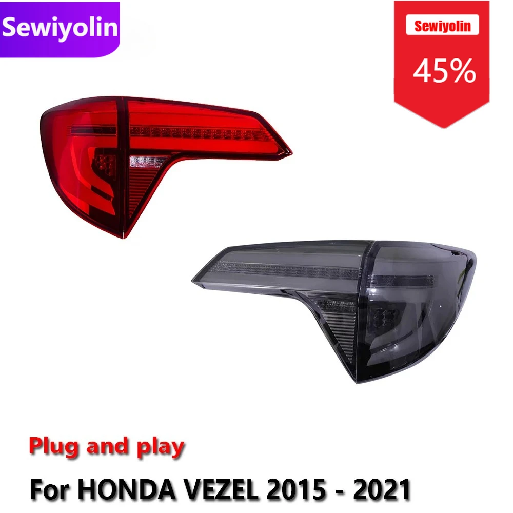 

Car DRL LED Tail Light Assemblies For HONDA VEZEL 2015 - 2021 Auto Fog DRL Brake Turn Signal Lamp Plug And Play