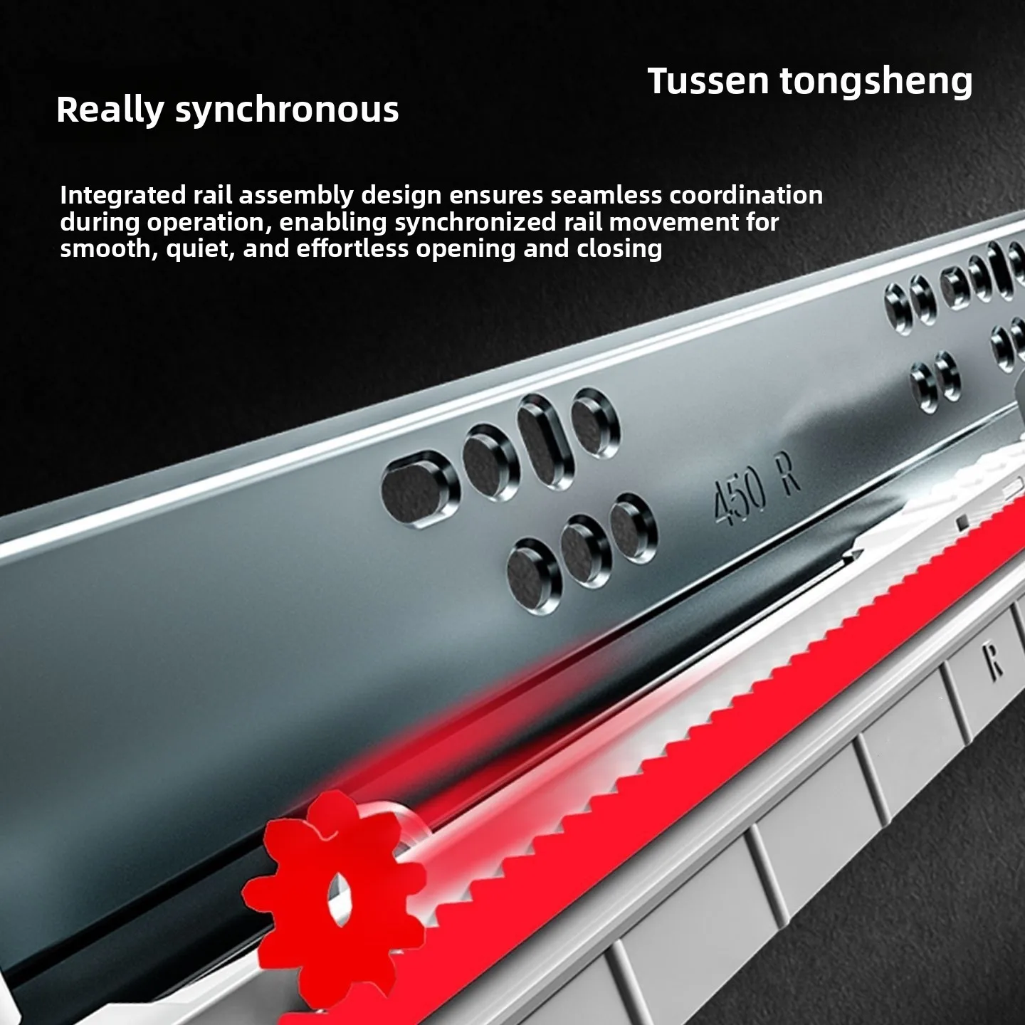 Cold Rolled Steel Three Section Soft Close Under Mount Drawer Slides Zinc Plated Concealed Cabinet Rails In To Cm Lengths