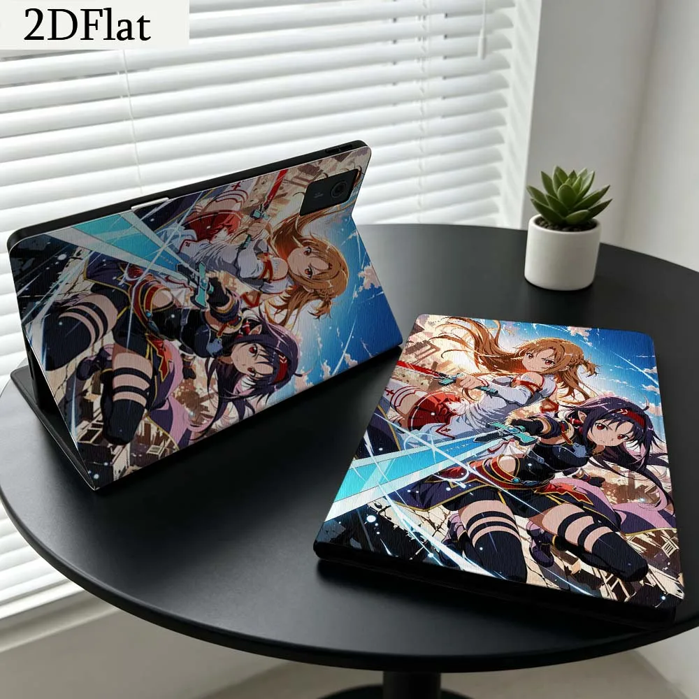 Cartoon Blonde Sword Girl For Lenovo Xiaoxin Pad Pro Tab K11 K10 Y900 3rd Y700 P11 P12 11.5 12.7 8.8 Inch Tablet Case Gift