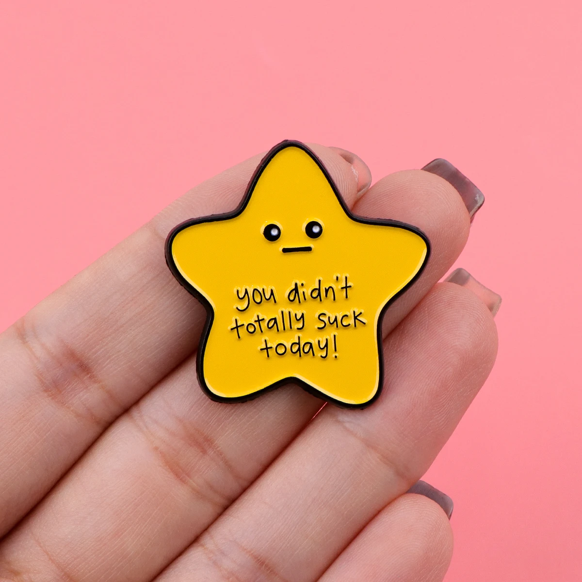 Inspirational Words Enamel Pins Star Brooches Badge Lapel Pin For Backpack Clothes Accessories Fashion Jewelry Birthday Gifts
