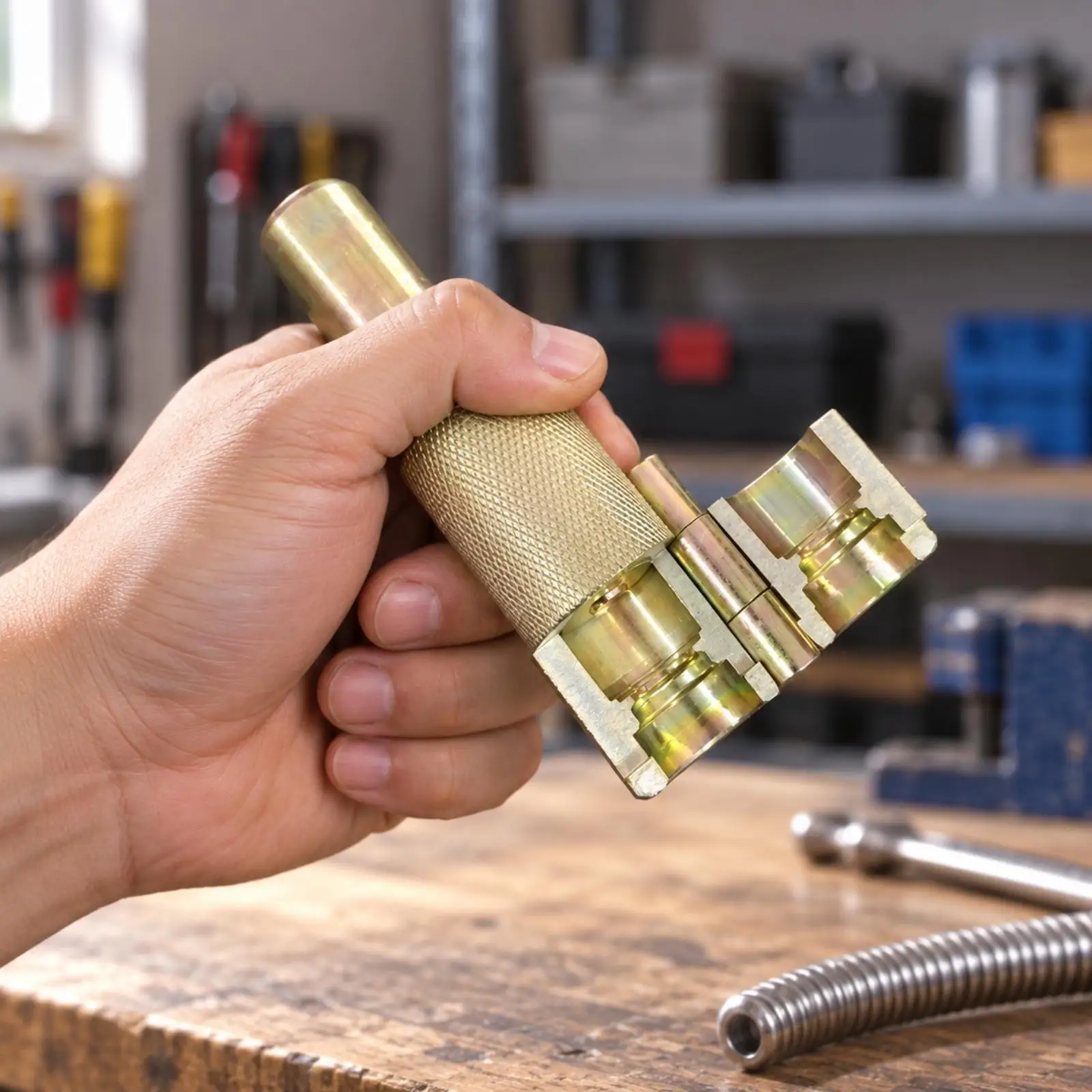 Manual Corrugated Tube Shaping Tool with Knurled Body for Pipe End Forming Maintenance Work