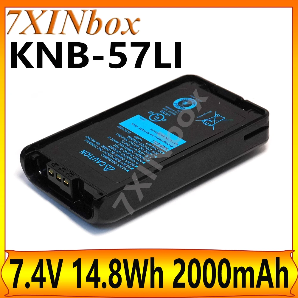 Batería 7XINbox KNB-57LI KNB-57L 7,4 V 2000mAh para Kenwood NX-3200 NX-3300 NX-3400 TK-2170 2140 2160 3140, batería para Radio bidireccional
