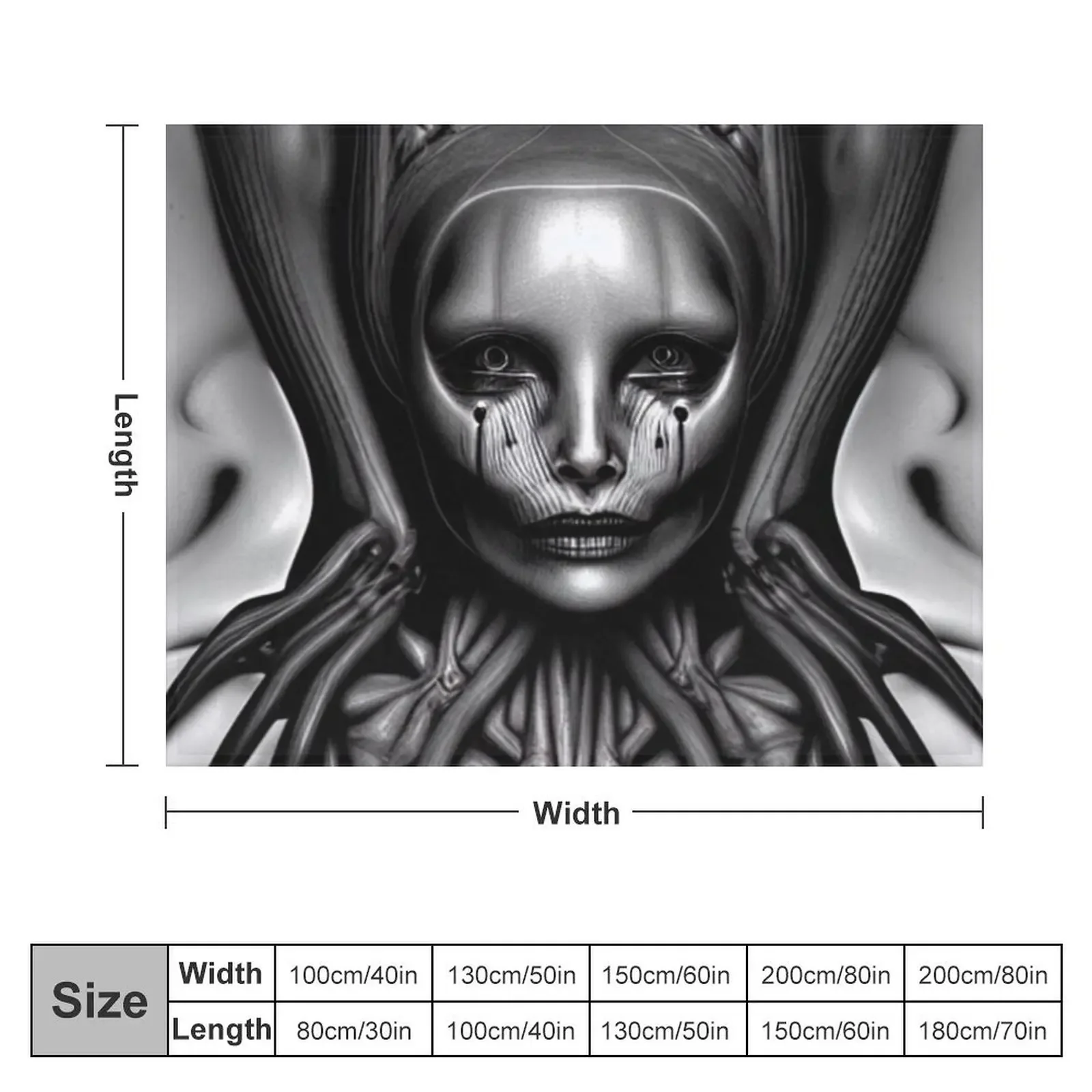 Biomechanical Lilith II Throw Blanket Loose Summer Beddings Blankets For Baby Blankets