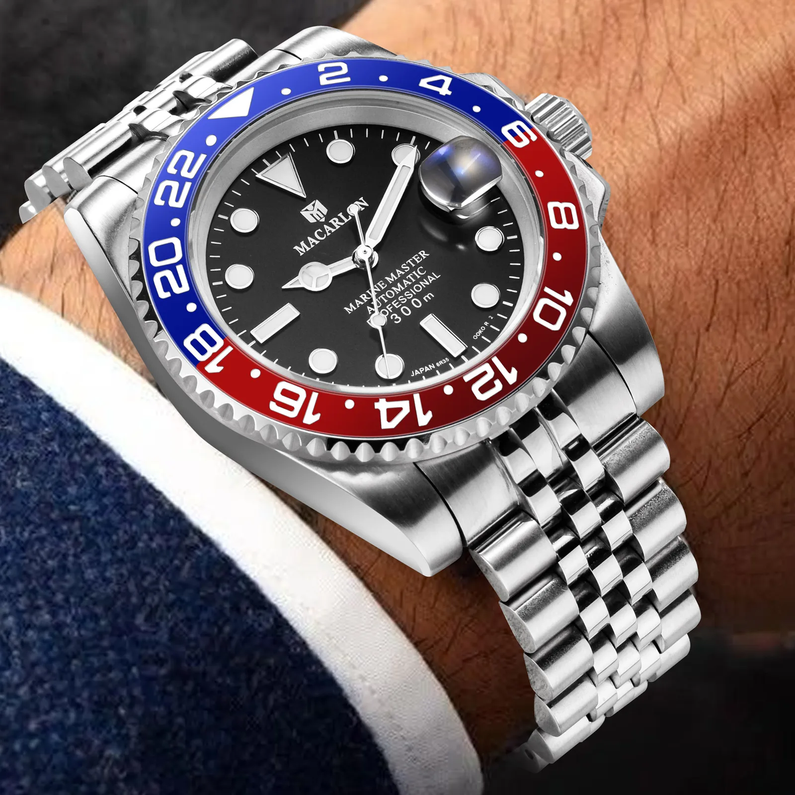 

2026 MACARLON Design NEW 41MM Machinery watch Men Sapphire Automatic Mechanical Watch calendar Stainless Steel Waterproof Watch