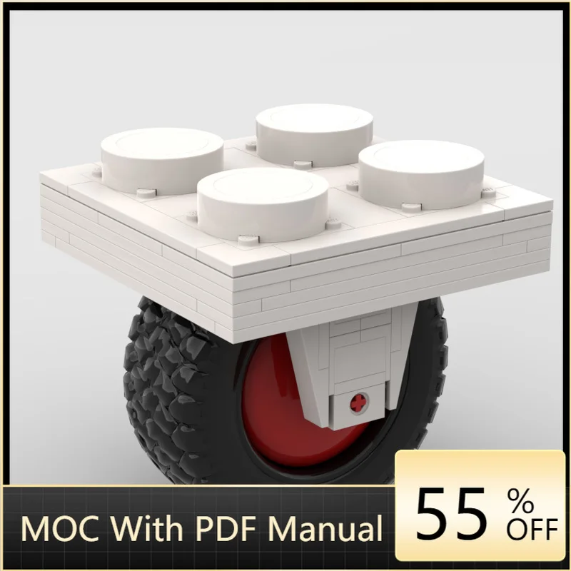 

128 PCS MOC Customize UpScale-8c02-Plate 2x2 Red Wheel Model Building Block Creative Educational Assembly DIY Toy Birthday Gift