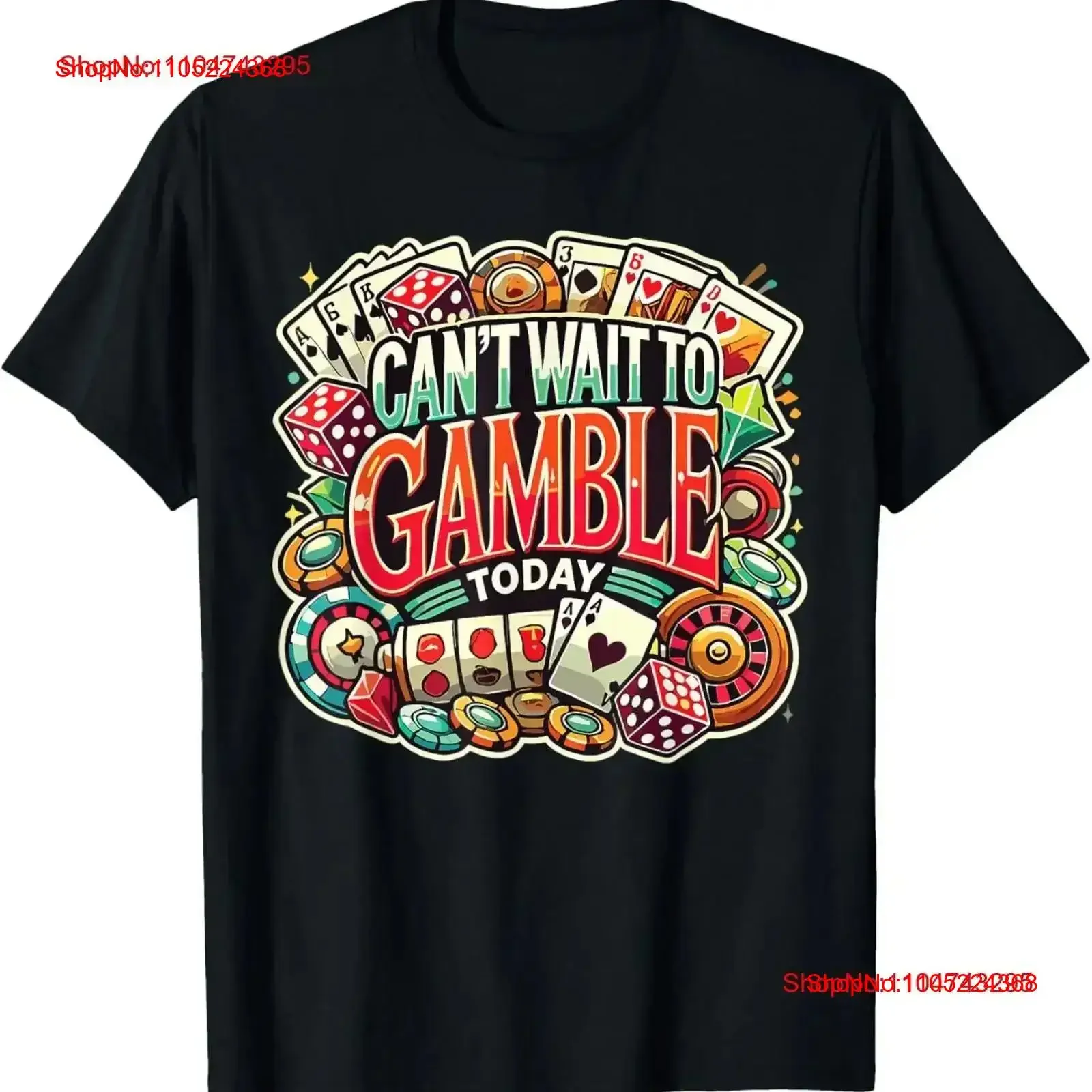 

Футболка Can't Wait To Gamble Today, винтажная стираная дышащая модная футболка с рисунком, слегка дизайнерская одежда, повседневная мягкая домашняя одежда