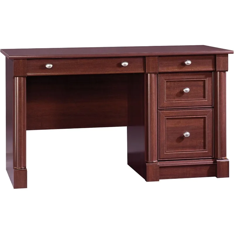 Sauder Palladia Computer Desk with Drawers, Home Office Desk with File Cabinet Storage Drawer, Cable Management, Keyboard Tray