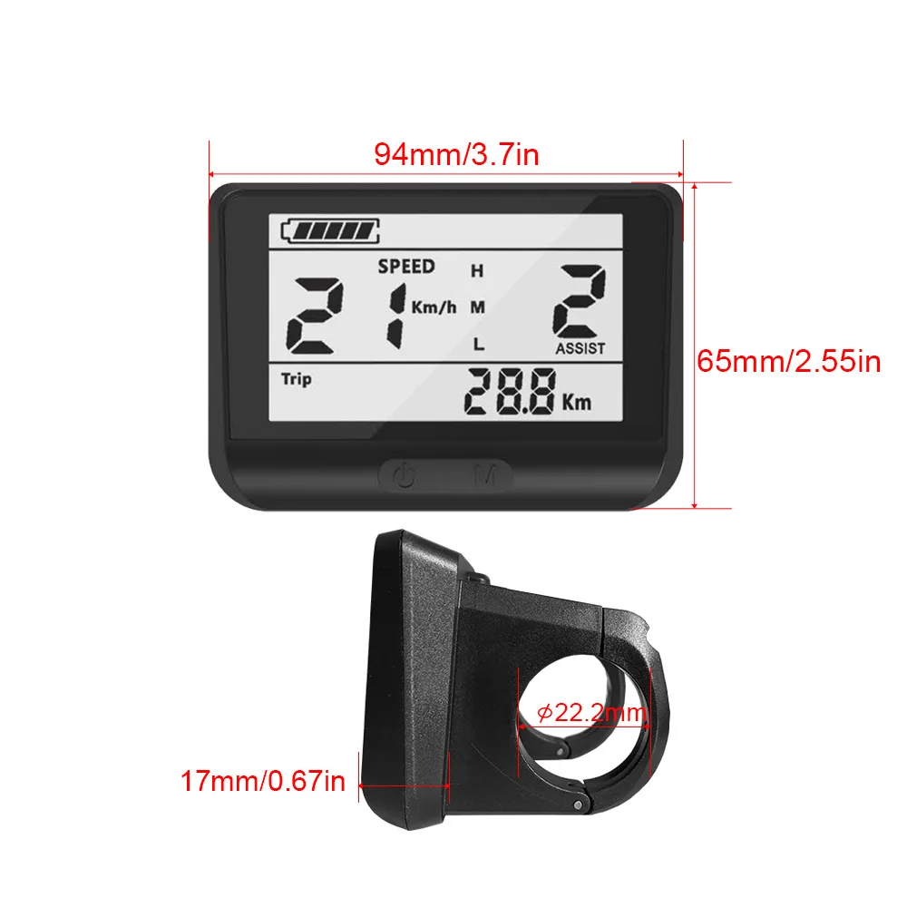 BaFang 760S Display panel Vertical Black White Screen 5 Pin Waterproof Plug 24V/36V/48V e-Bike refit Accessories