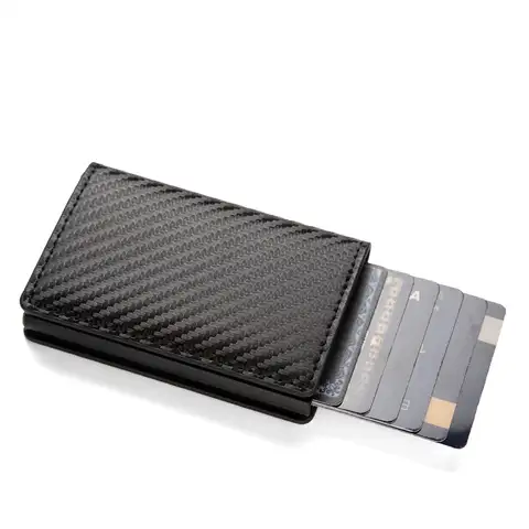 Anti-theft RFID credit card holder minimalist wallet pocket slim card holder card holder pu leather for men and women