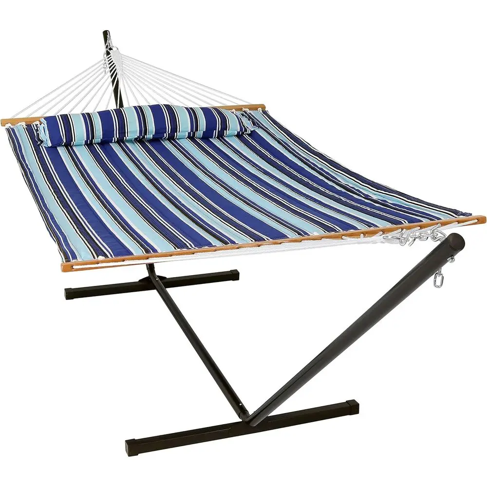 

Double Hammock with Stand for Outdoor Use - 350-Pound Capacity for 2 - 12-Foot Stand