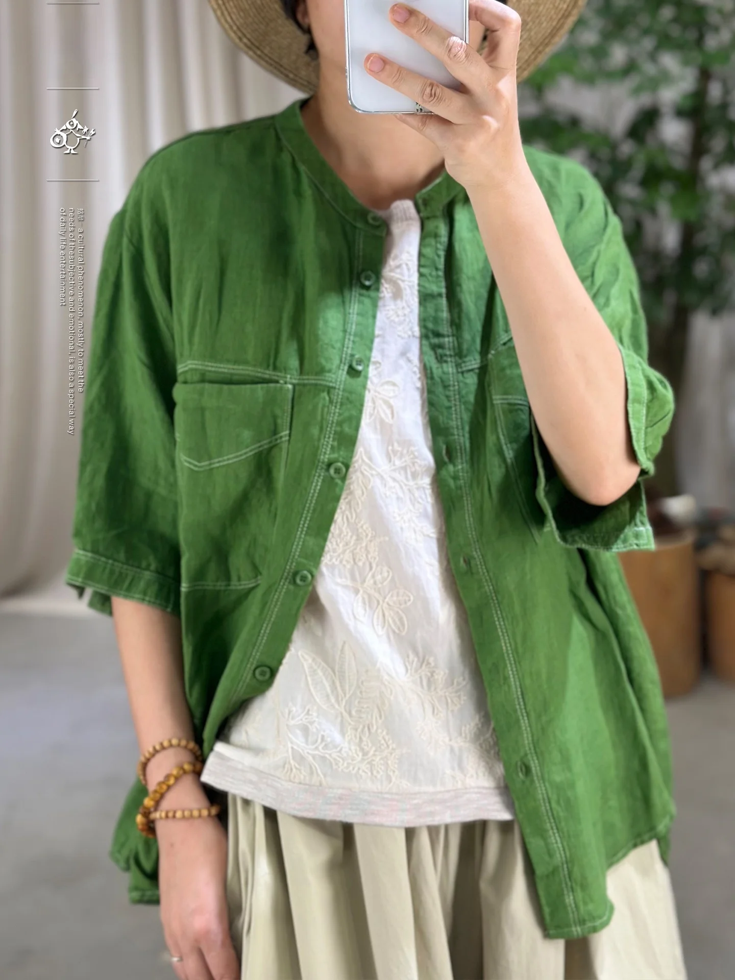 

Простой дизайн, свободная женская льняная рубашка, универсальный топ для осеннего сезона, повседневная одежда, удобная, дышащая, с коротким рукавом.