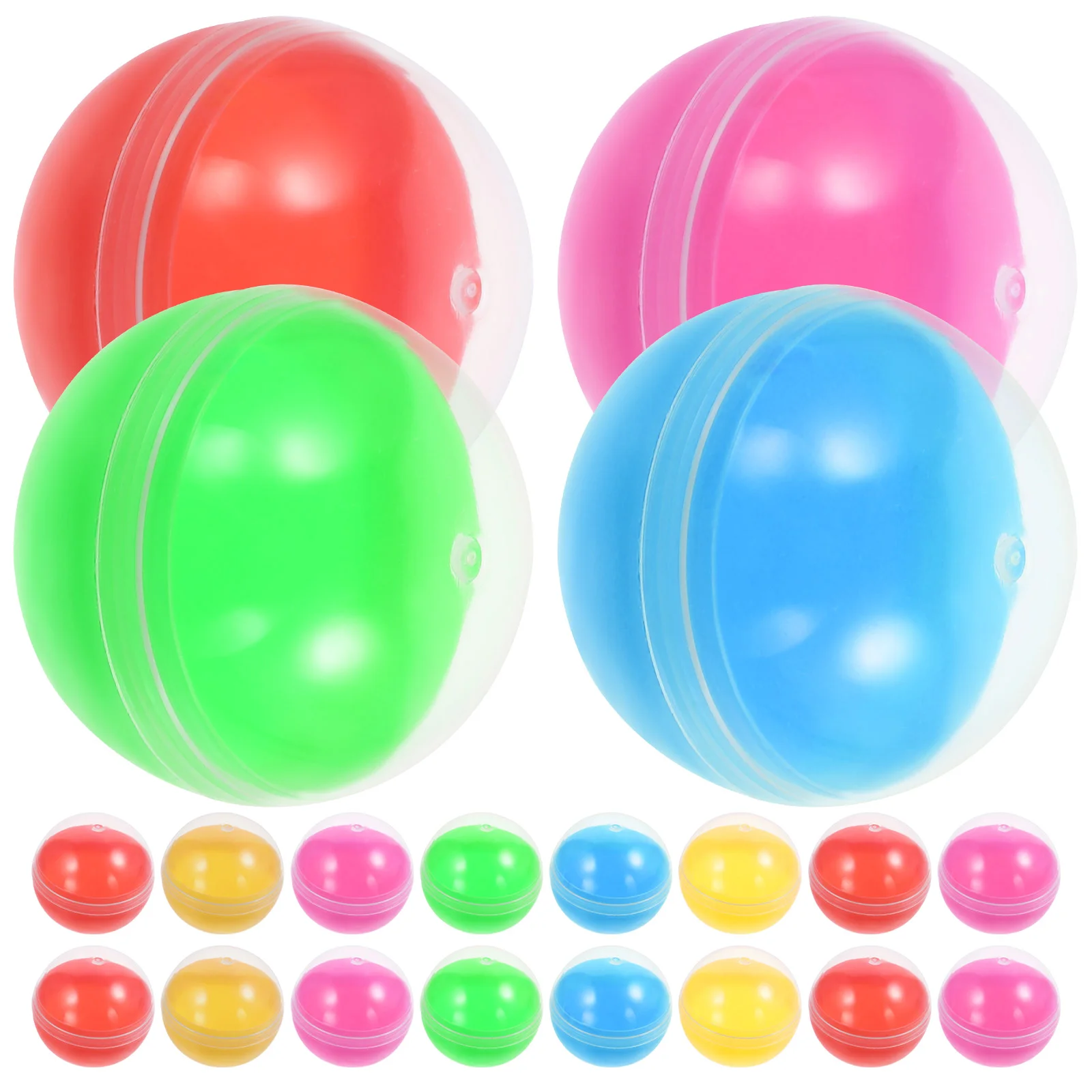 50 Pcs Plastico Egg Machine Capsule Shell Basket Capsules Storage Child Gumball Gumballs