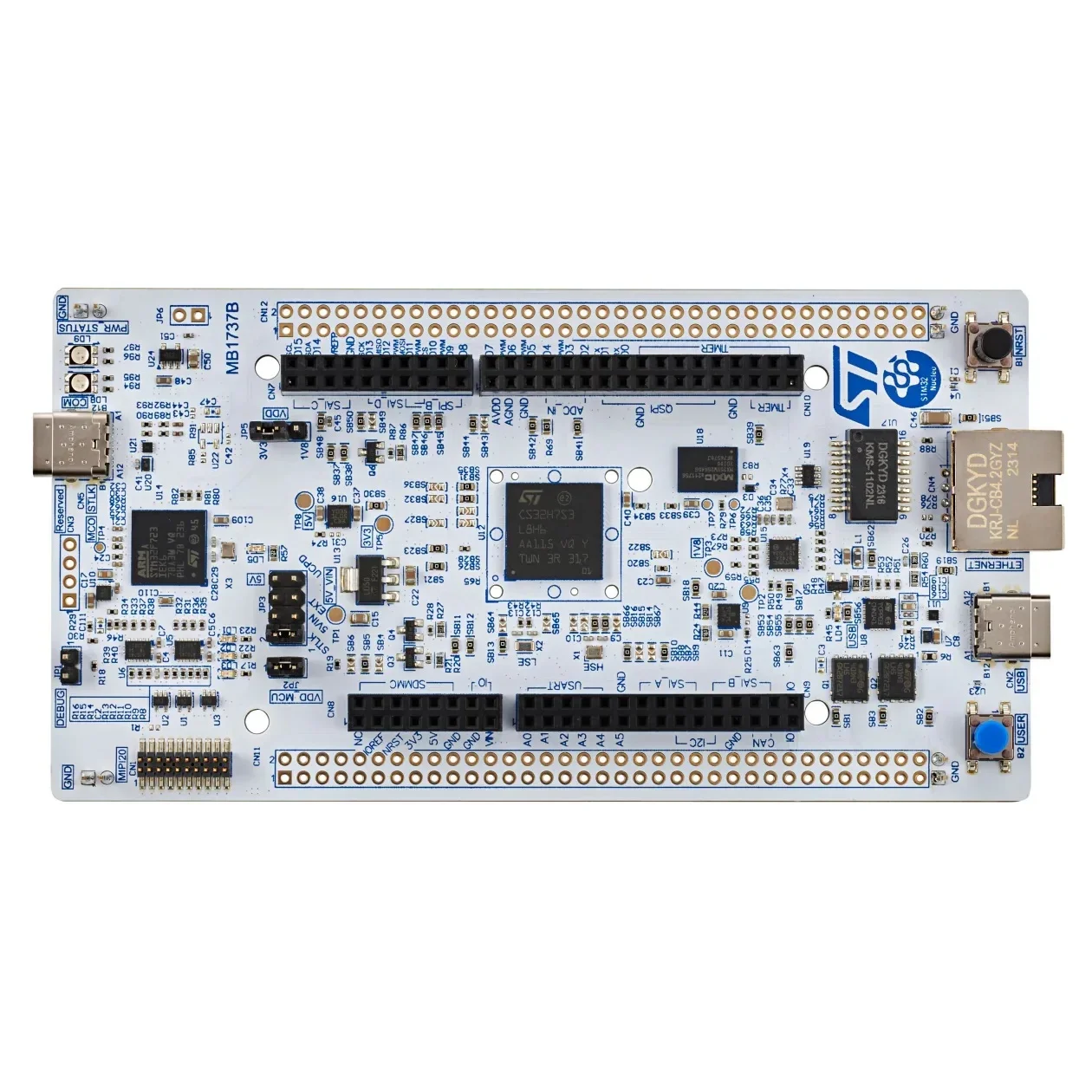 TopElec NUCLEO-H7S3L8 Development Board STM32 Nucleo Series STM32H7S3L8 MCU Supports Arduino/ST Zio/Morpho Connectivity