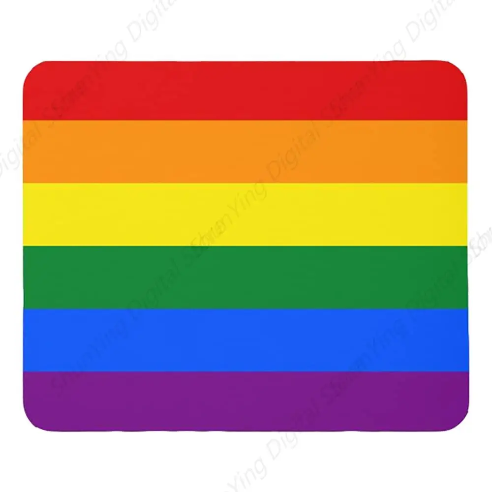 

Gay Pride 6 Striped Rainbow Flag Mouse Pad Suitable For Gaming Office Laptop Mouse Pad Non Slip Rubber Durable 25*30cm