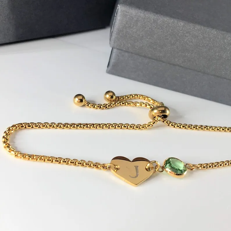 سوار جوهرة الميلاد على شكل قلب أولي، هدية عيد الحب، سوار أولي، هدية عيد ميلاد مخصصة لذيذة لعيد الميلاد