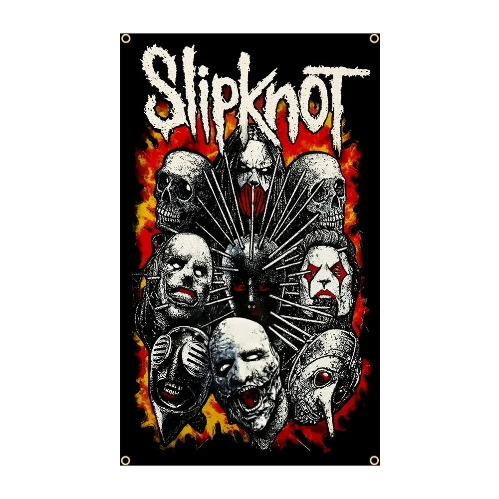 Rock Band Heavy Mental Flag  Polyester Printed Band Wallpaper Banner for Decor Outdoor Home Room Tapestry