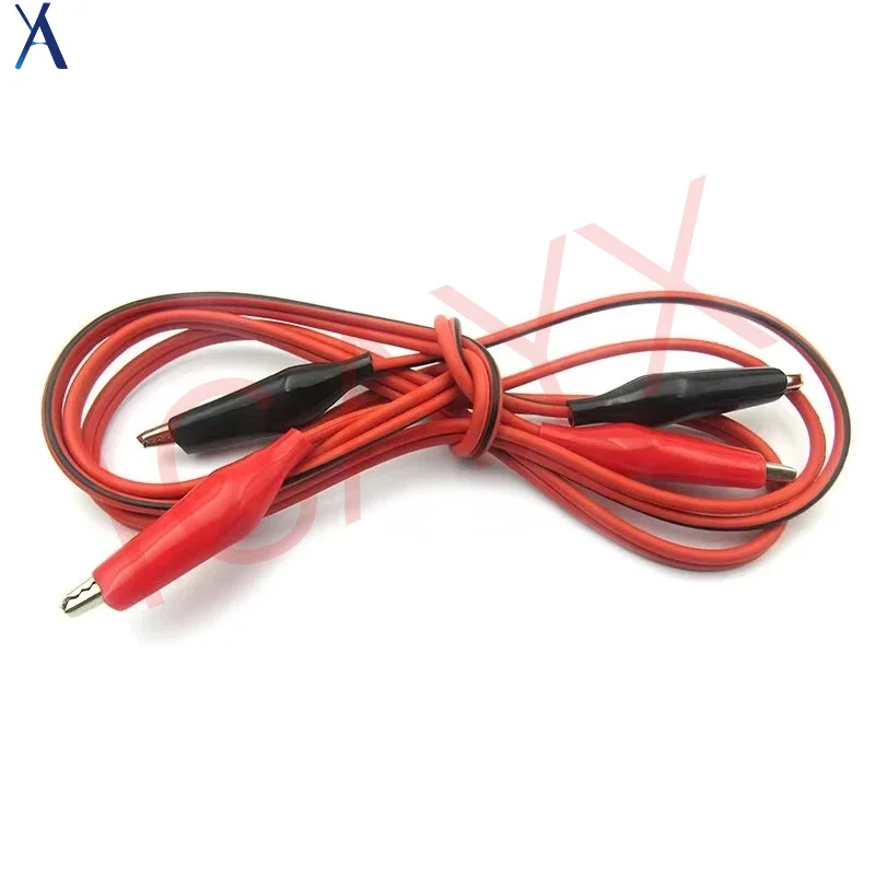 

1/5/10PCS 1meter Double Red and Black Clips Crocodile Cable Alligator Jumper Wire Test Leads 5A