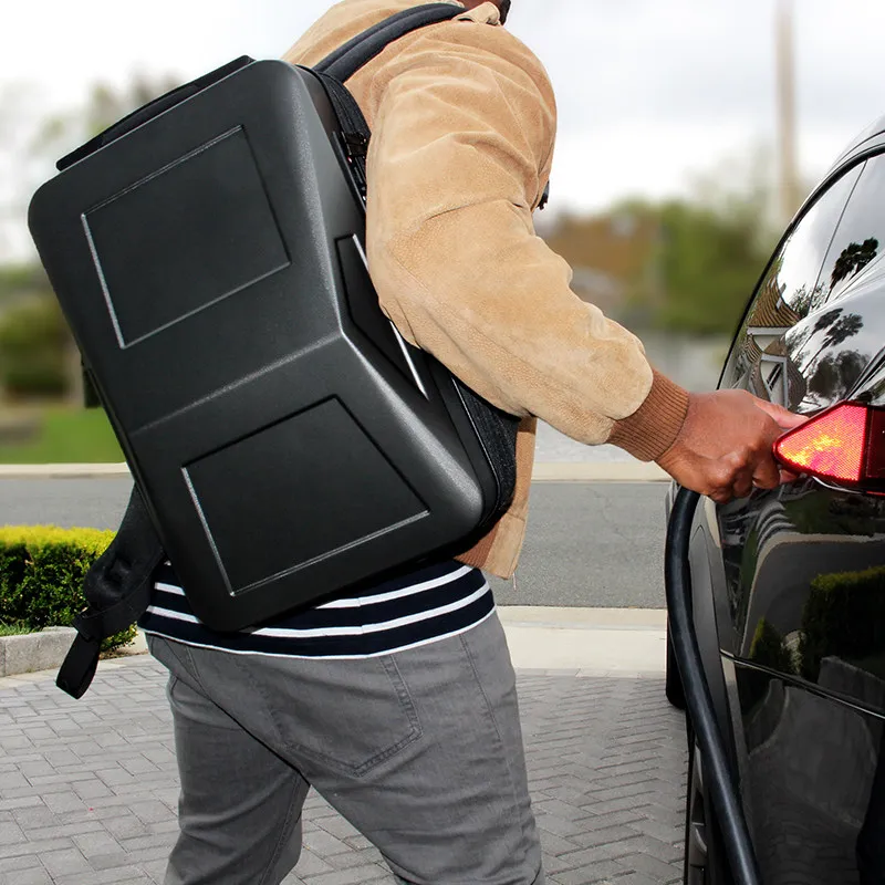 

White collar business travel backpack leisure bag hard shell backpack limited edition