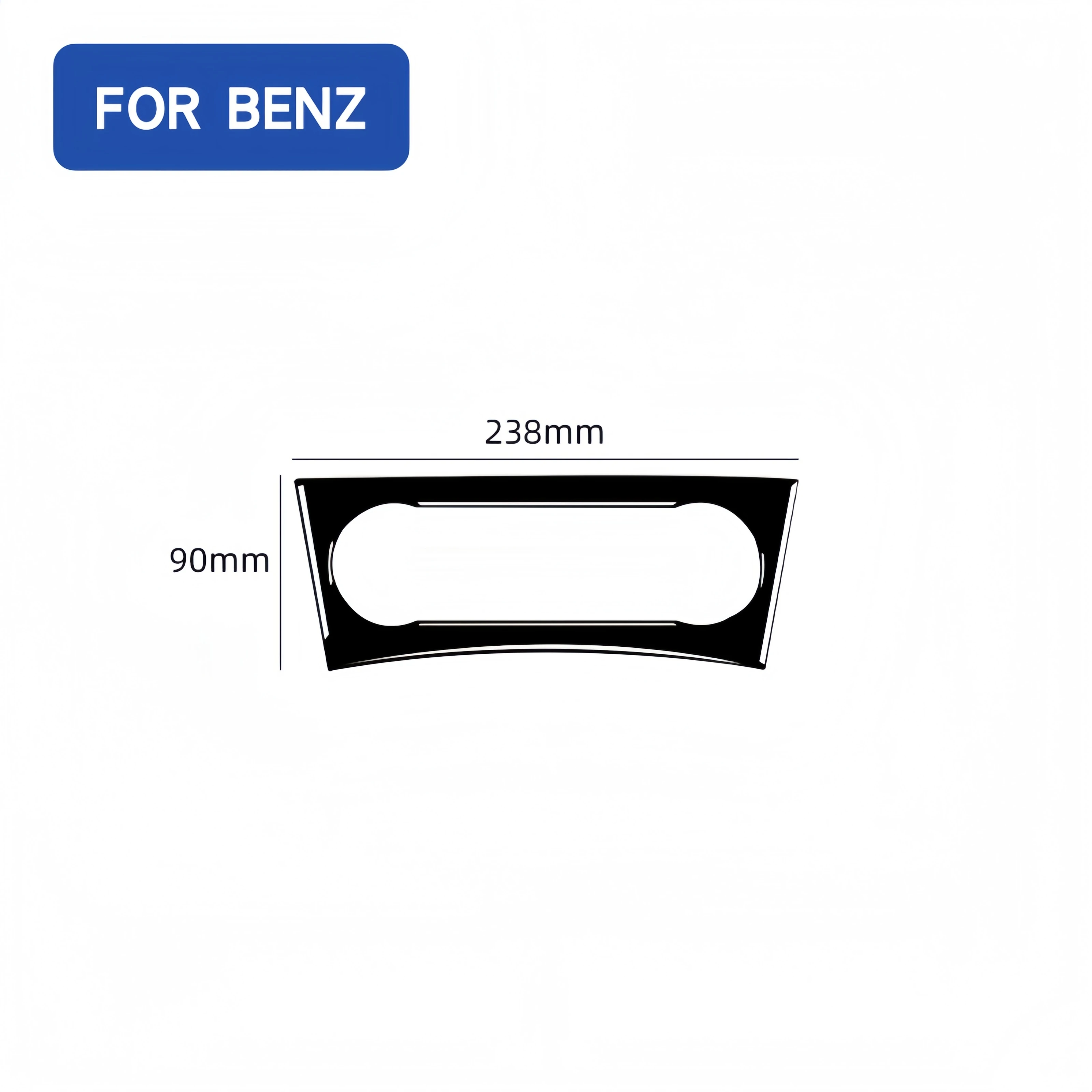 For Mercedes Benz C-Class W203 2005-2007 Piano Black Car Central Console AC Control Panel Cover Trim Sticker Auto Accessoires