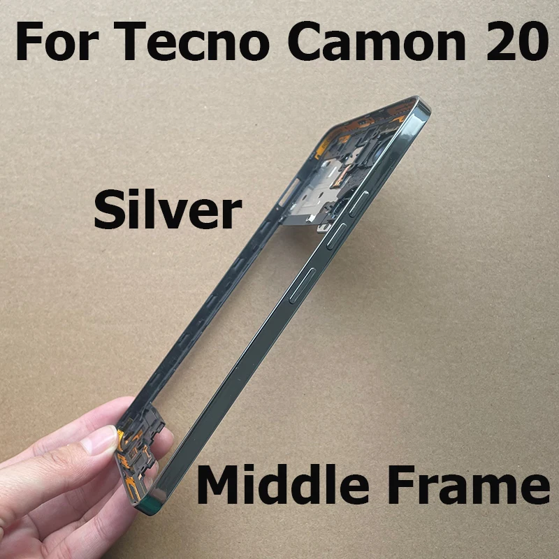 Middle Frame For Tecno Camon 20 Front Back Frame Plate Housing Front Bezel Faceplate LCD Supporting