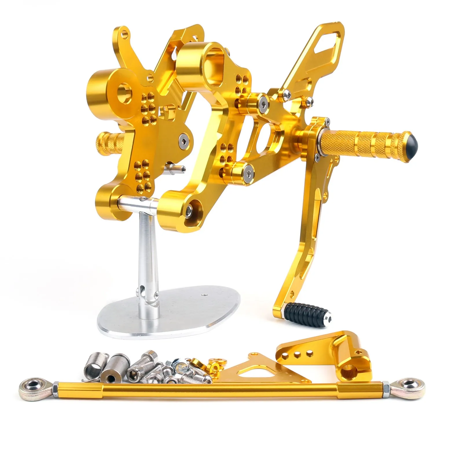 

Adjustable Rearset Foot Pegs Footrest Pedal Gold for Yamaha MT-09 FZ-09 2014-2016