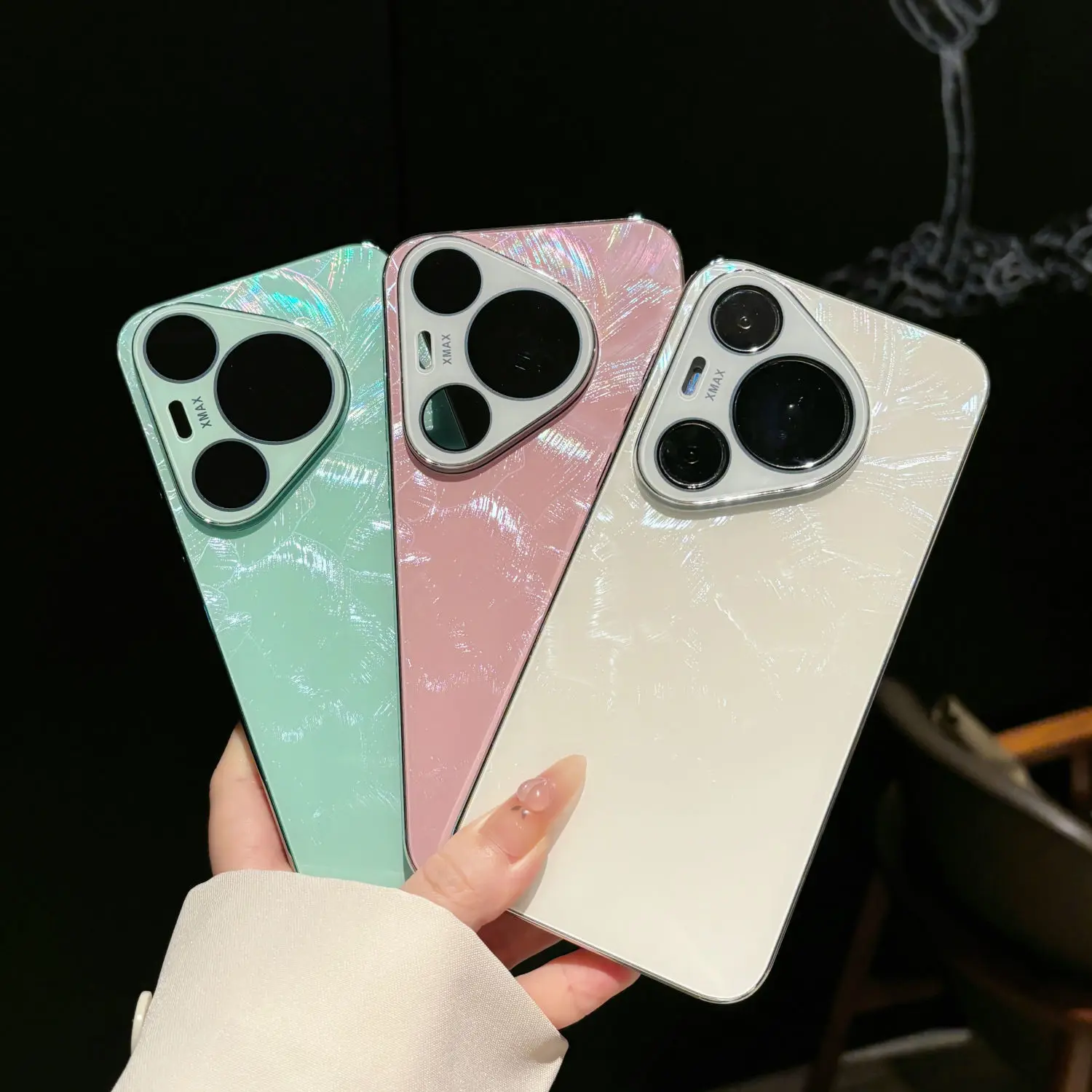 

For Huawei Pura70 Pro Case Lightning Texture Electroplating Frame Ultra-thin Protective Cover For Pura70 Pro Shockproof Bumper