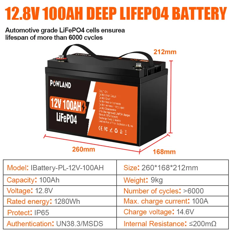 LiFePO4 12V 200AH 24V 100AH Batterijloze oplader 12,8V lithiumbatterij Ingebouwde 200A BMS 6000+ cyclus voor boot Snel schip vanuit EU