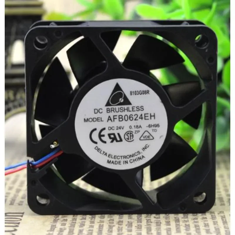 New CPU Cooling Fan For Delta AFB0624EH 6025 24V 0.18A 6CM Dual Ball Frequency Converter Fan