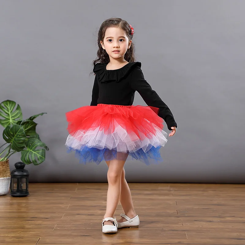 Girl Skirt Tutu Super Fluffy 6 Layers Petticoat Princess Ballet Dance Tutu Skirt Kids Cake Skirt Chritsmas Children Clothes