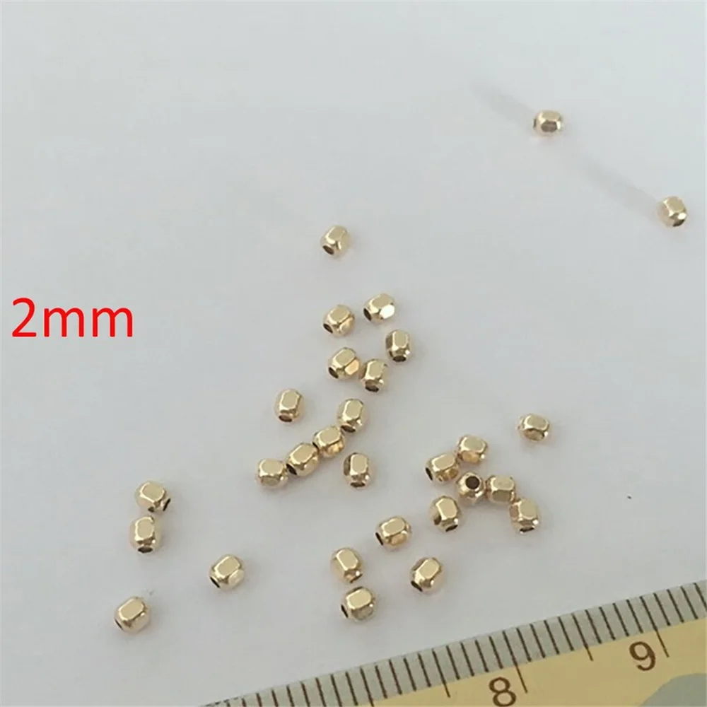 14K Gold Filled Bulk Small Faceted Beads for Bracelet Necklace  2mm 2.5mm 3mm 4mm