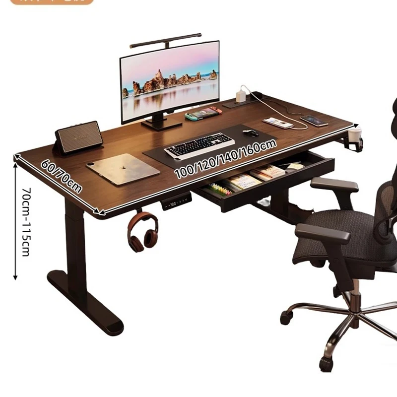 Foding Tabe Wa Scrivania a forma di L Gaming Sollevabile Giochi da tavolo Mesa Scrivanie per giocatori per computer Tavoli da ufficio pieghevoli con un'azione