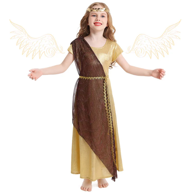 Meisjes Griekse Godin Athena Cosplay Kinderen Halloween Cleopatra Van Egypte Kostuums Carnaval Purim Rollenspel Show Feestjurk